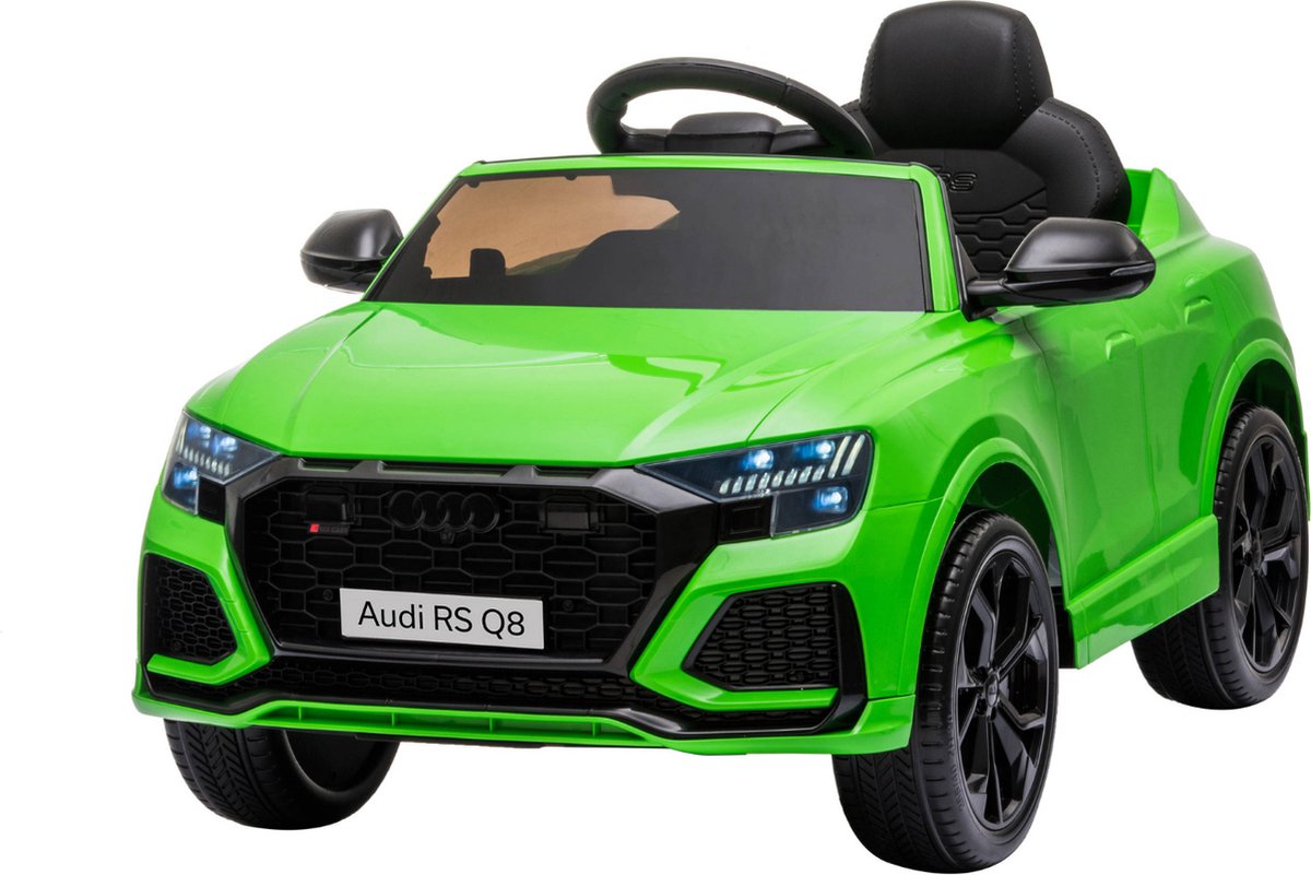 Audi RSQ8 Groen - Elektrische Kinderauto - 12V Met Afstandsbediening - MP3 input - AUX - LED lampen - bluetooth