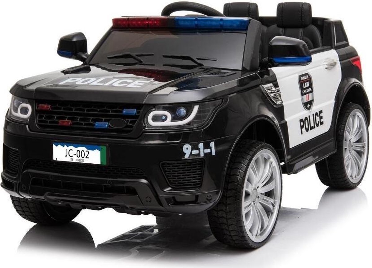 Kijana - politie - elektrische kinderauto - Ford Ranger stijl - zwart - 2 zits