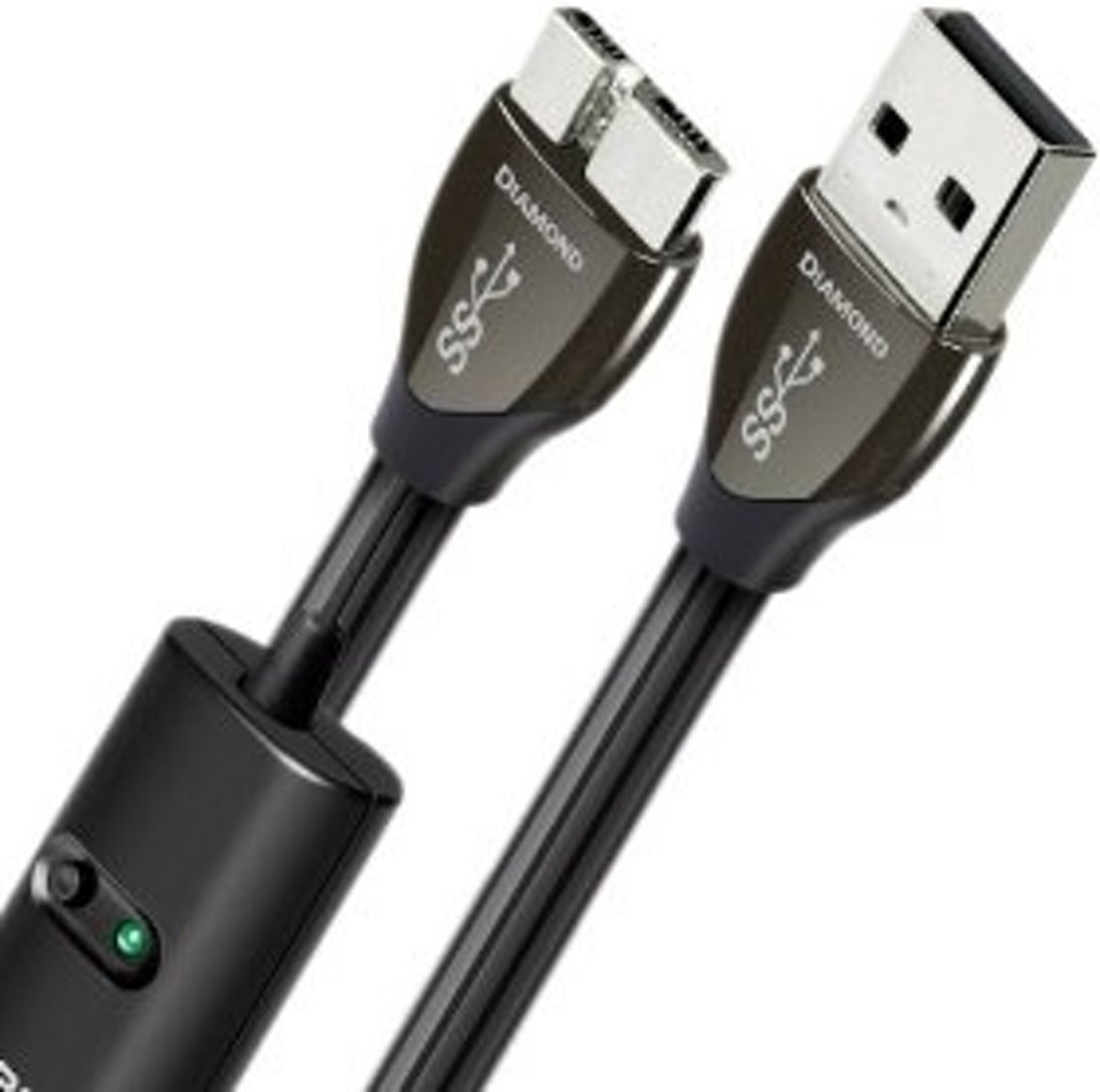 AudioQuest 0.75m Diamond Micro-USB 3.0 0.75m USB A Micro-USB B Mannelijk Mannelijk Zwart USB-kabel