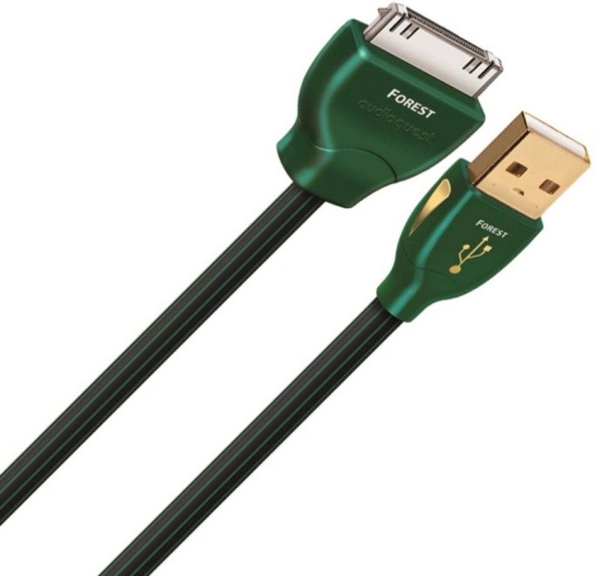 AudioQuest 0.75m Forest USB 0.75m USB A Apple 30-p Zwart mobiele telefoonkabel