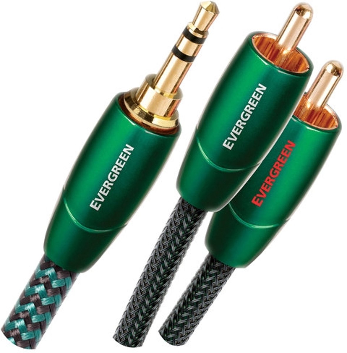 AudioQuest 20m Evergreen 3.5mm - 2xRCA 20m 3.5mm 2 x RCA Zwart audio kabel