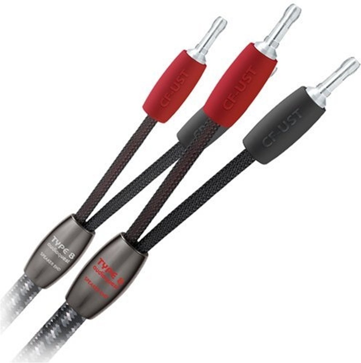 AudioQuest Type 8 audio kabel 8,5 m Banaan Zwart