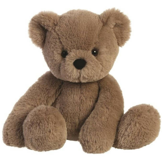   Eco Nation Pluche knuffeldier teddybeer - bruin - 28 cm - bosdieren thema - Knuffelberen