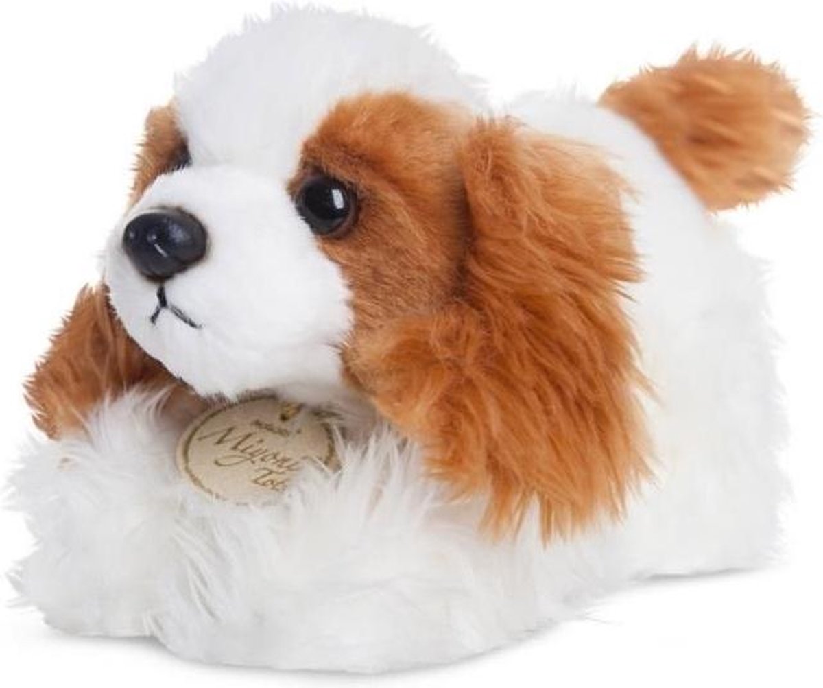 Aurora Knuffel Mini Yoni King Charles Spaniel Bruin/wit 20 Cm