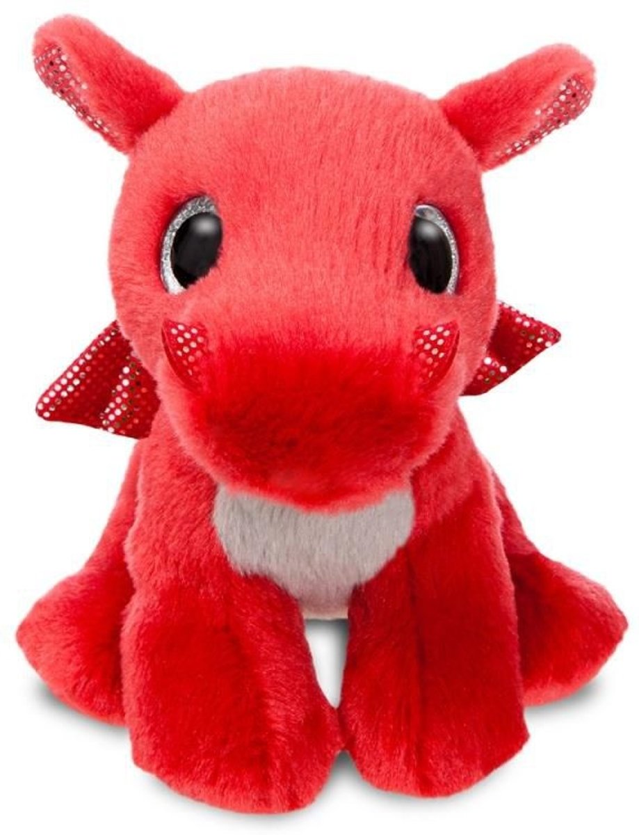 Aurora Knuffel Sparkle Tales Flame Draak Rood 18 Cm