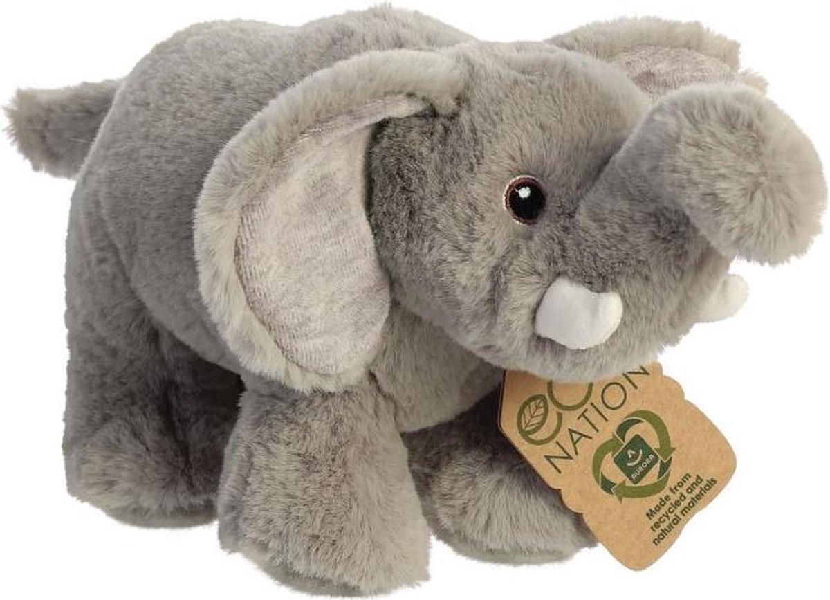 Aurora Knuffelolifant Eco Nation 26 Cm Pluche Grijs