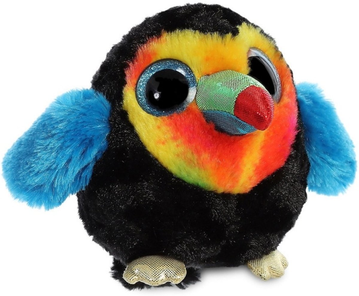 Aurora Pluchen Knuffel Yoohoo Kiwii Toucan 20,3 Cm Zwart