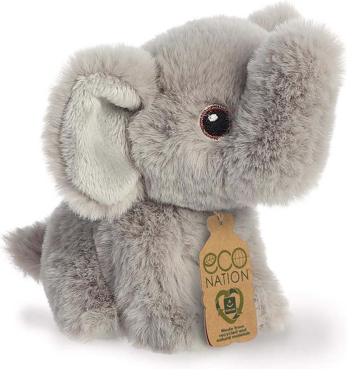 Pluche dieren knuffels olifant van 13 cm - Knuffeldieren olifanten speelgoed