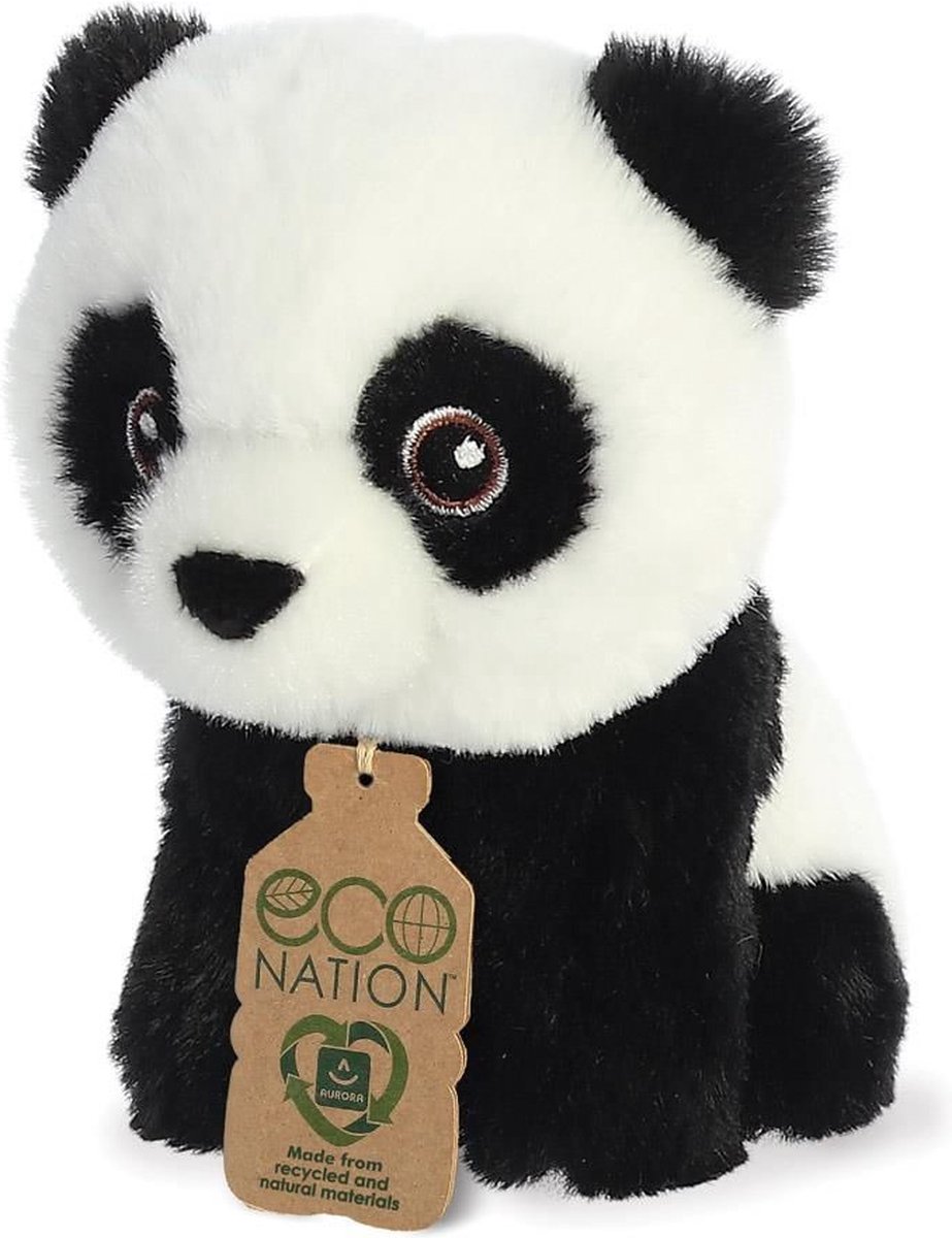 Pluche dieren knuffels panda van 13 cm - Knuffeldieren pandas speelgoed