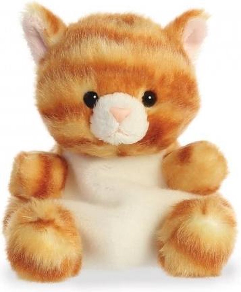 knuffel Palm Pals kat oranje 13 cm