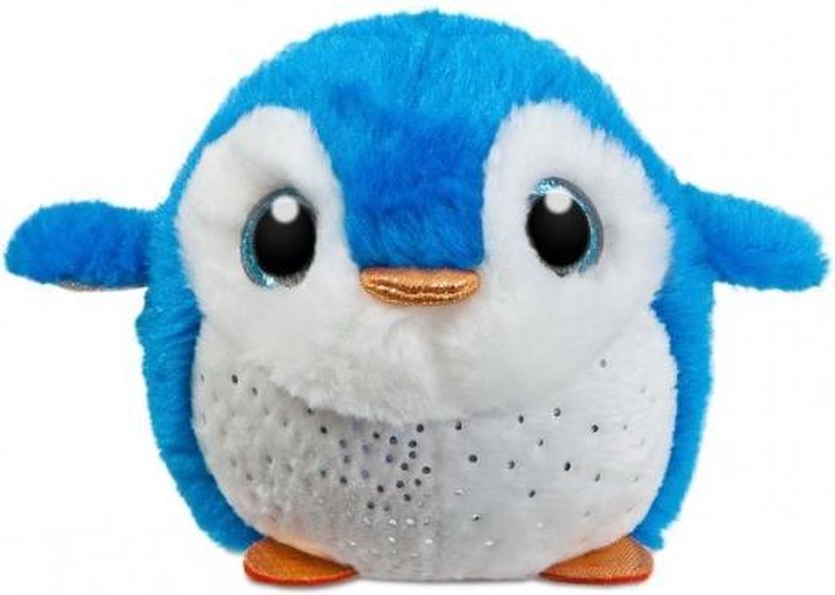 knuffel Sparkle Tales pingu√Øn Seaweed blauw/wit 12 cm