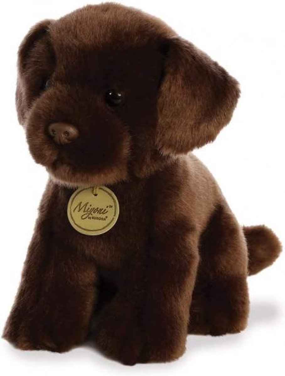 knuffel labrador junior 28 cm pluche bruin