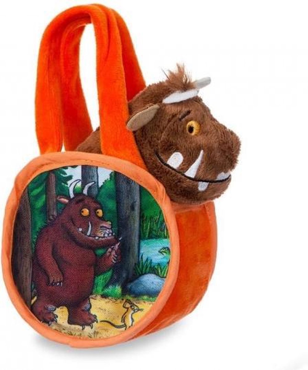 knuffelgruffalo in tas 13 cm oranje/bruin