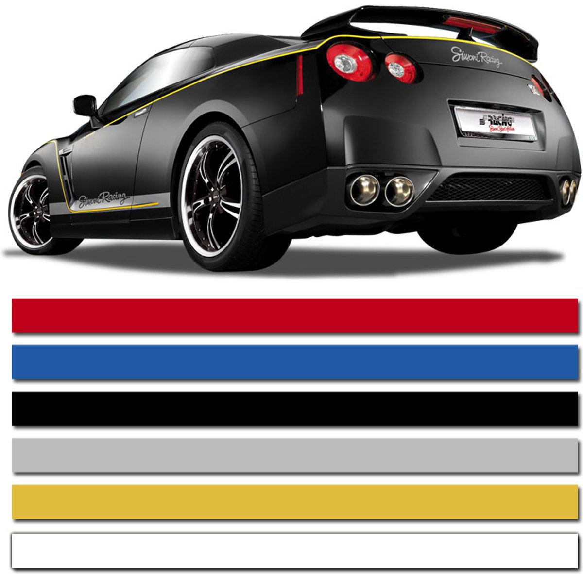 AutoStyle Universele zelfklevende striping AutoStripe Cool200 - Wit - 3 mm x 975 cm