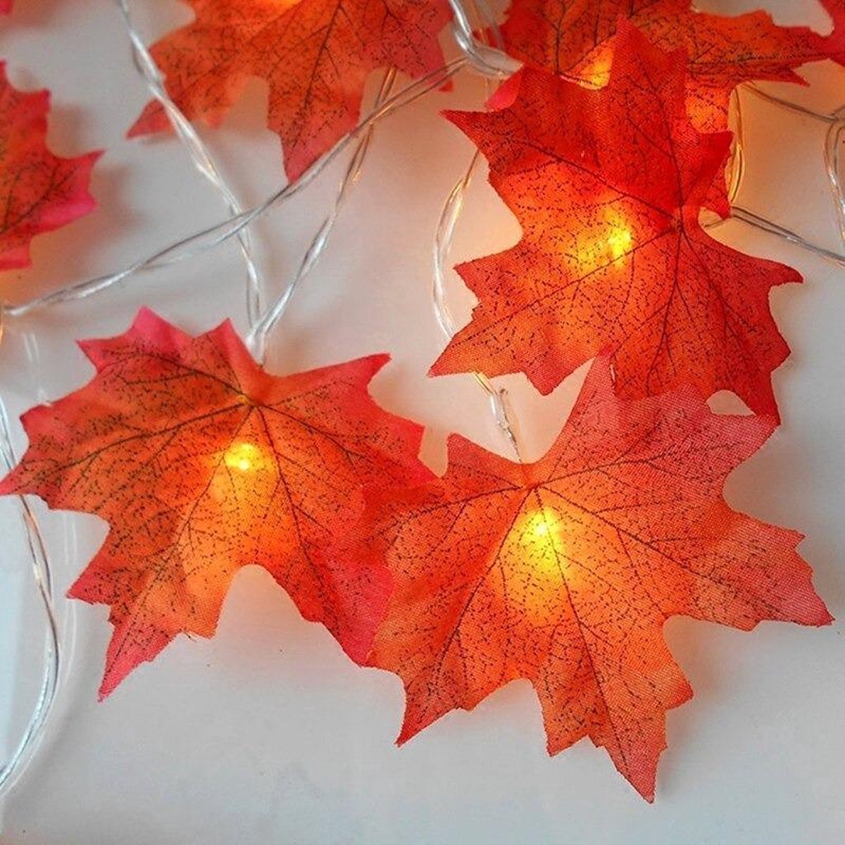 Luxe Herfstbladeren Decoratie - LED Verlichting - Halloween Decoratie - Herfst Decoratie - Woondecoratie - 2 Meter