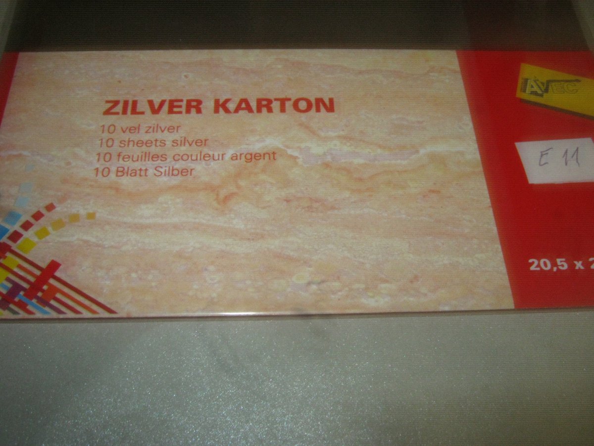   10 stuks vel zilver karton 20.5x29.5cm