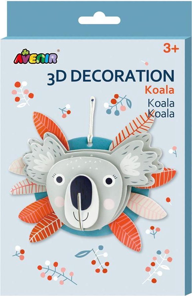 Avenir 3D Decoration: KOALA 21x14.8cm, in doos 15.2x1x24.5cm, 3+