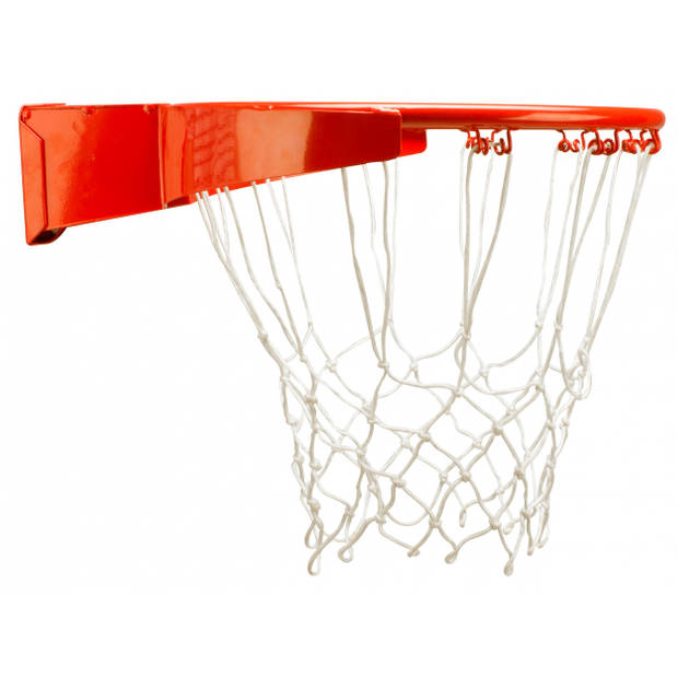 Avento basketbalring met veer en net Slam Rim Pro oranje/wit