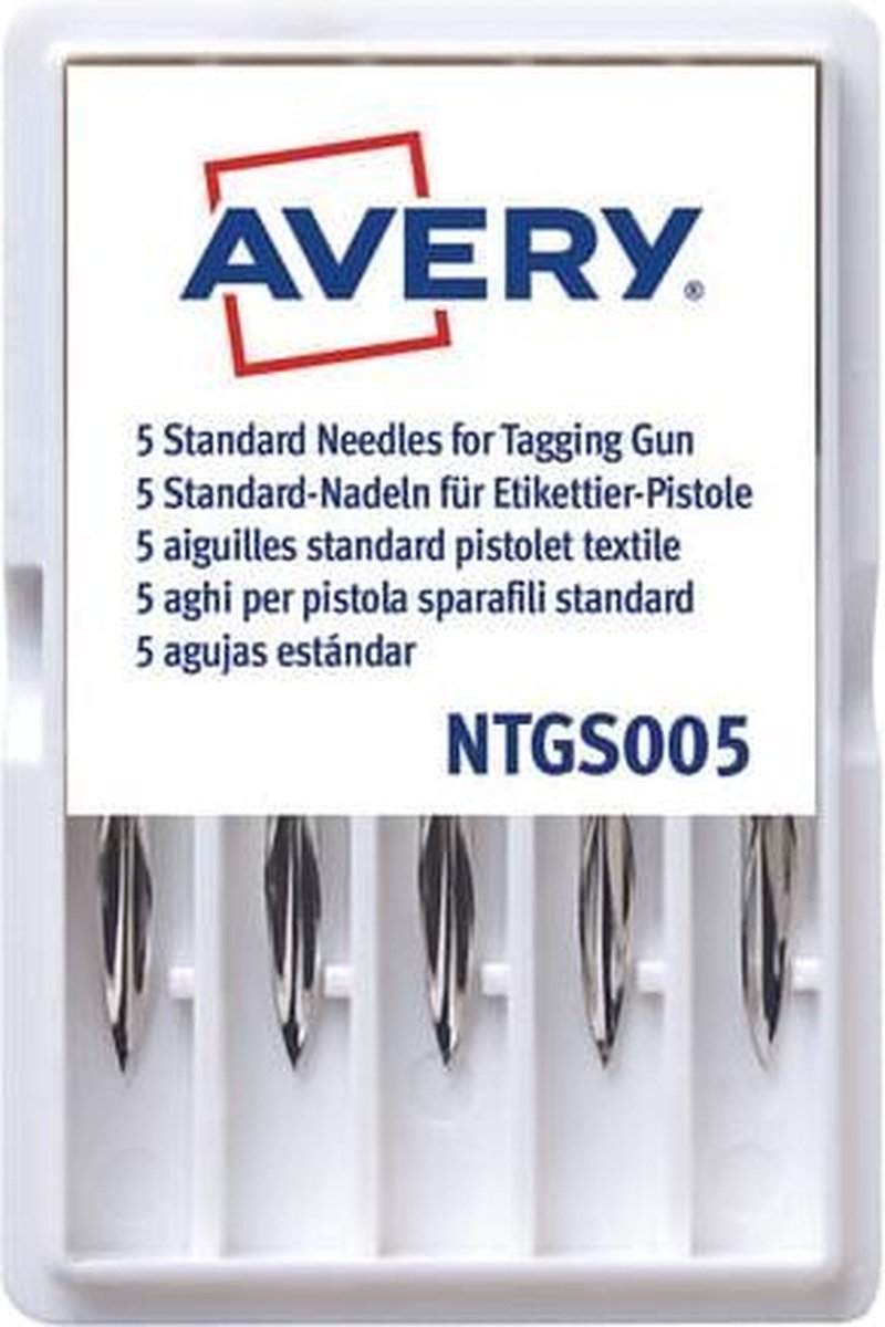 Naalden textielpistool Avery - 5 naalden voor ridderspoortang