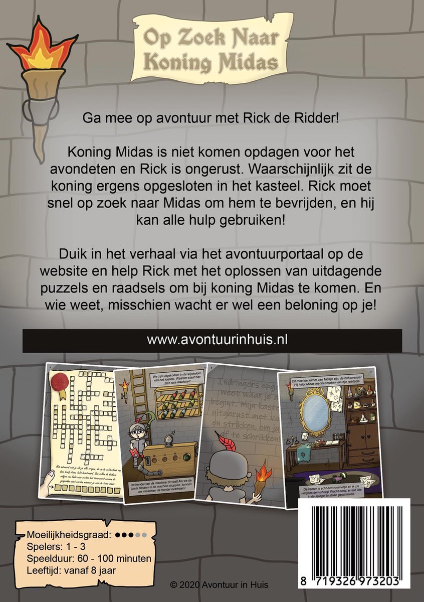 Op zoek naar koning Midas - Escaperoom spel