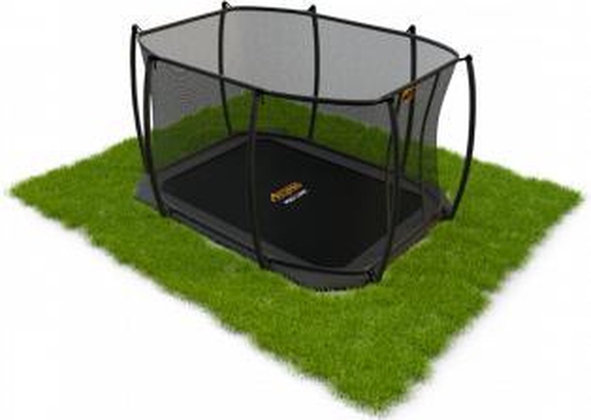 Avyna PRO-LINE trampoline 238 FlatLevel + BD net - grijs - rechthoekig