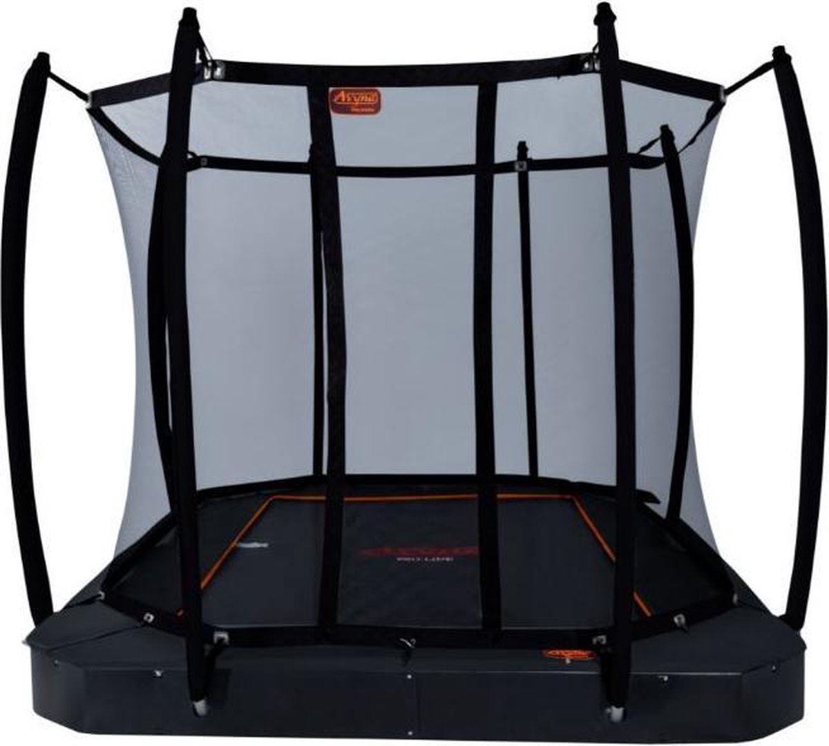 Avyna Pro-Line Inground Trampoline met Veiligheidsnet 380 x 255 cm (238) zwart - Black Edition