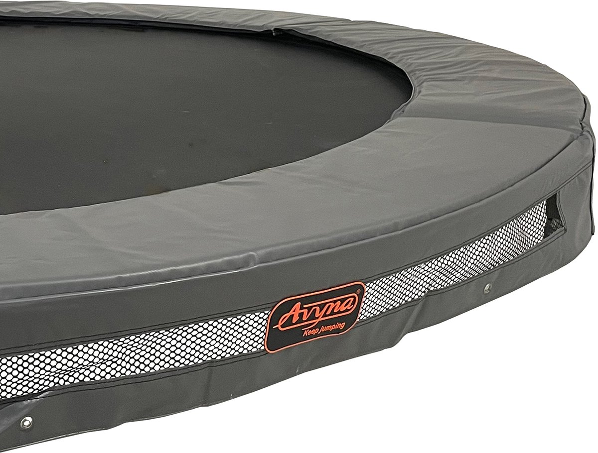 Trampoline Rand Ø305 cm – InGround – Universeel – Rond – Grijs – Heavy Duty kwaliteit – Geschikt voor alle merken
