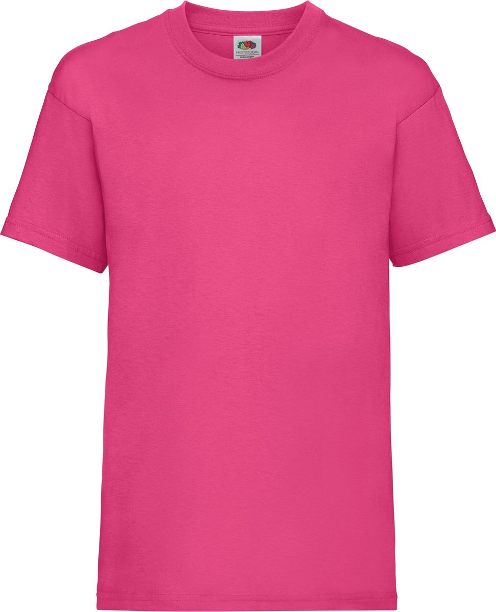 Fruit Of The Loom Kinder / Kinderen Unisex Valueweight T-shirt met korte mouwen (Fuchsia)