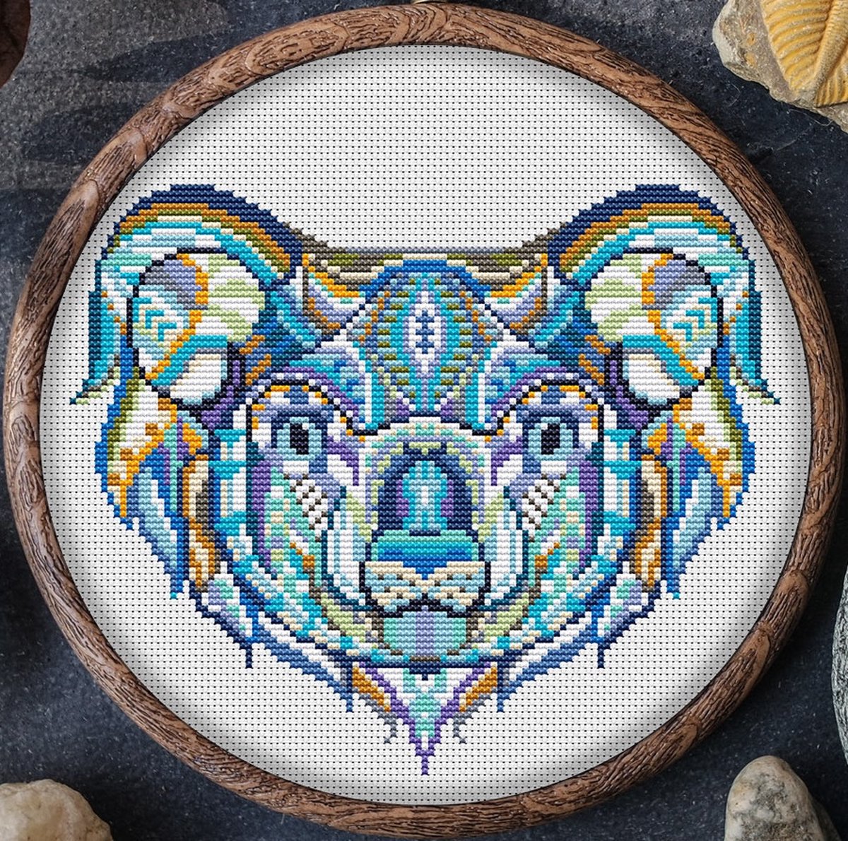 Borduurpakket MANDALA - KOALA (220) - AWSOME PATTERN - telpatroon om zelf te borduren