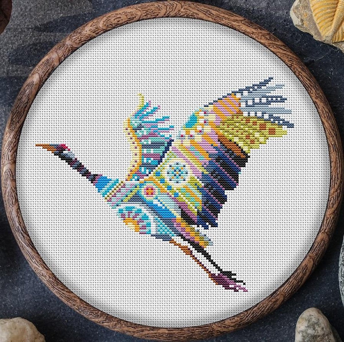 Borduurpakket MANDALA KRAANVOGEL