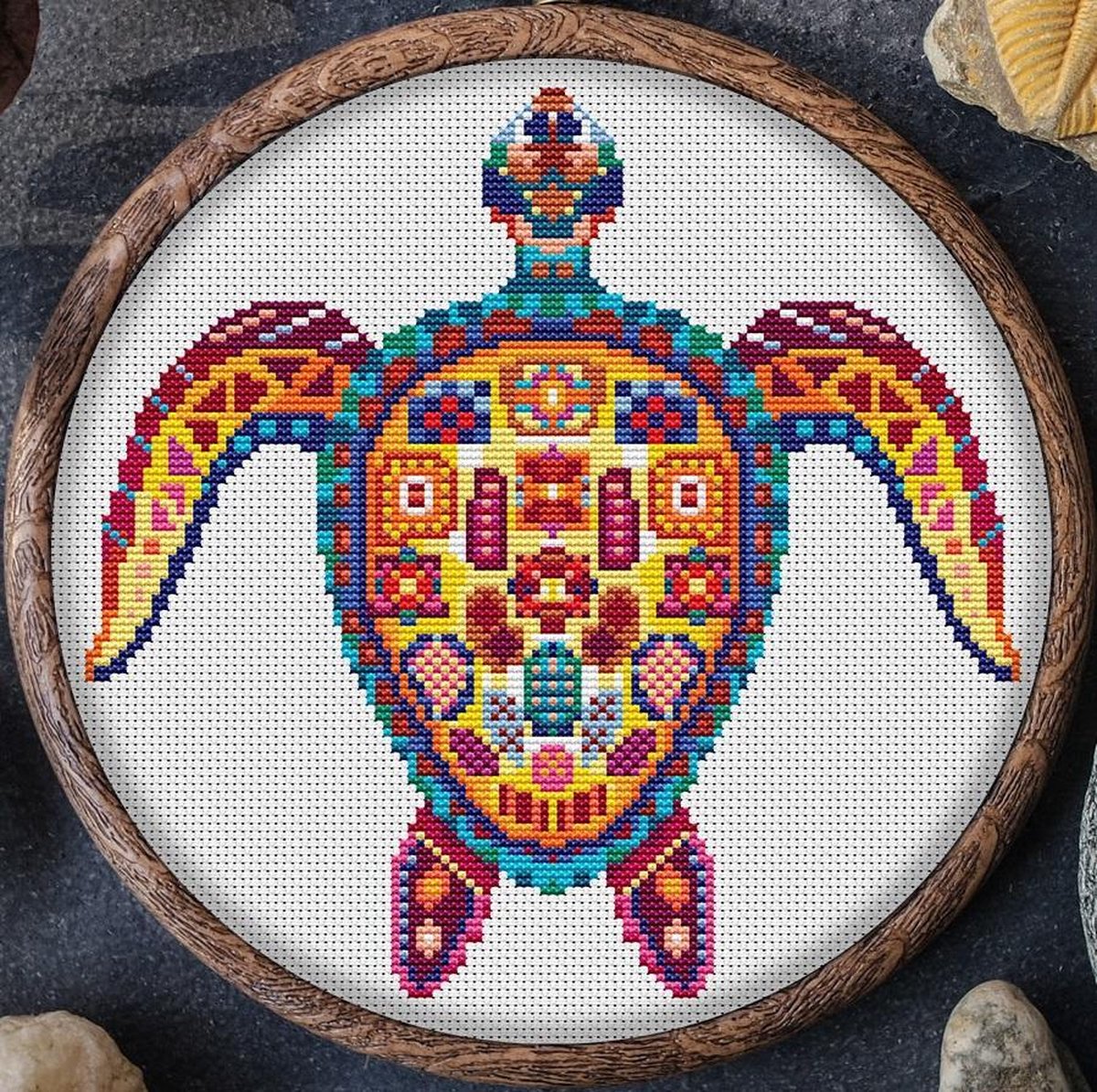 Borduurpakket MANDALA SCHILDPAD