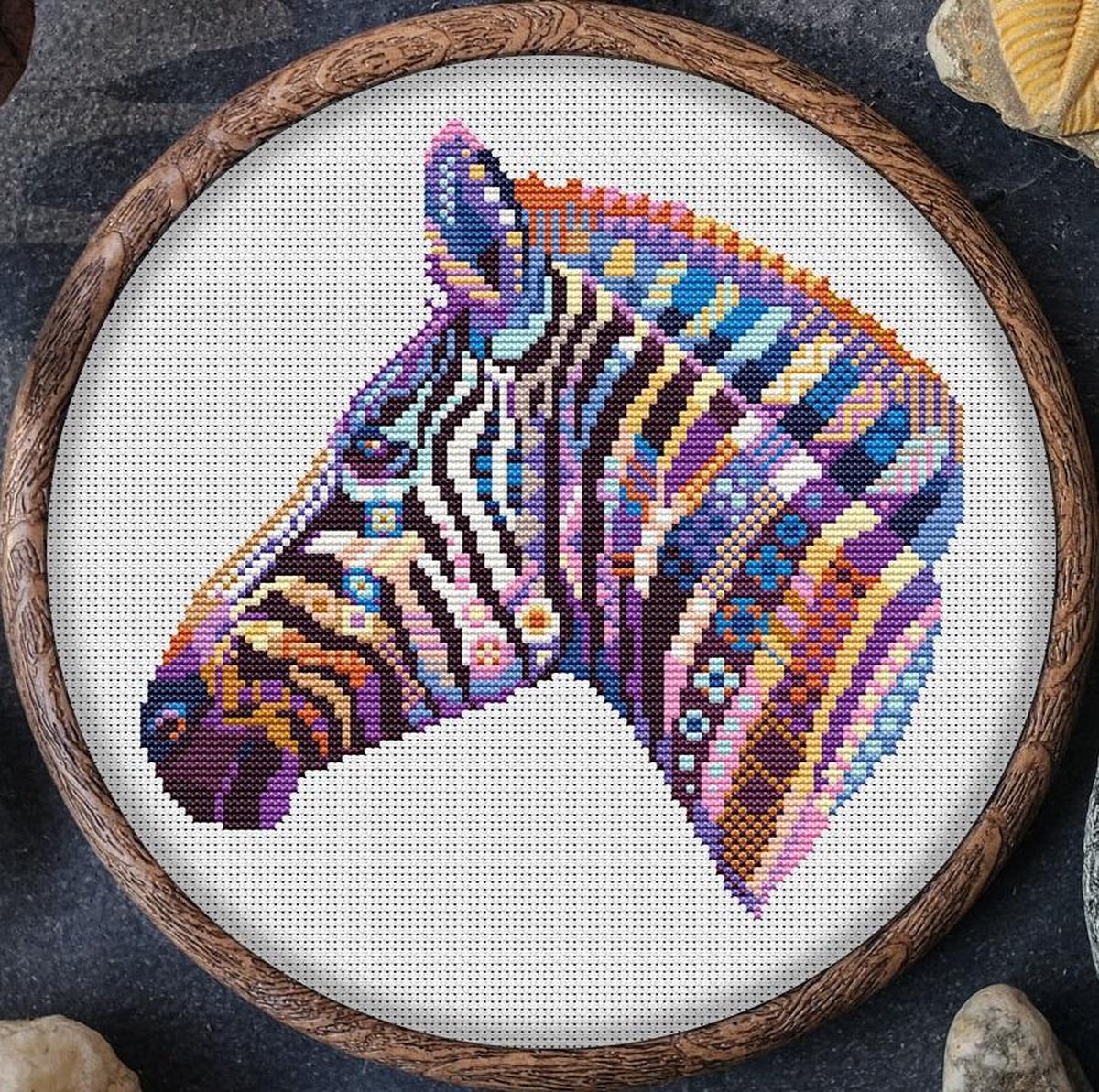 Borduurpakket MANDALA ZEBRA - AWSOME PATTERNS