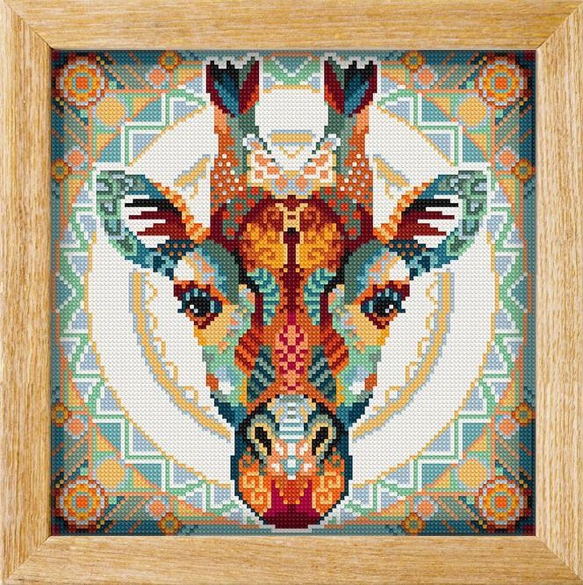 Diamond painting MANDALA Dieren GIRAF - awsome pattern - full diamond painting - vierkante steentjes