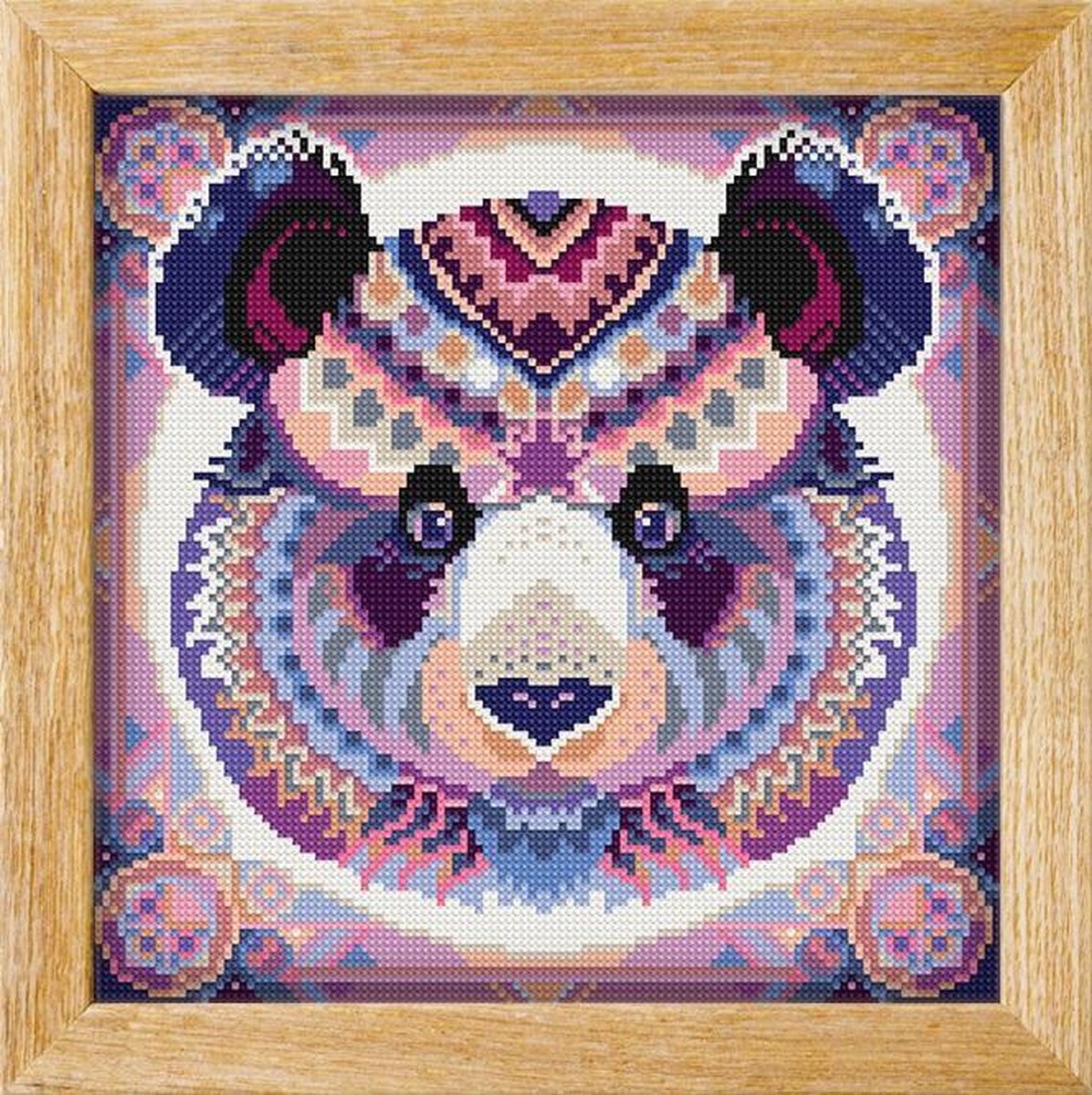 Diamond painting MANDALA Dieren PANDA - awsome pattern - full diamond painting - vierkante steentjes