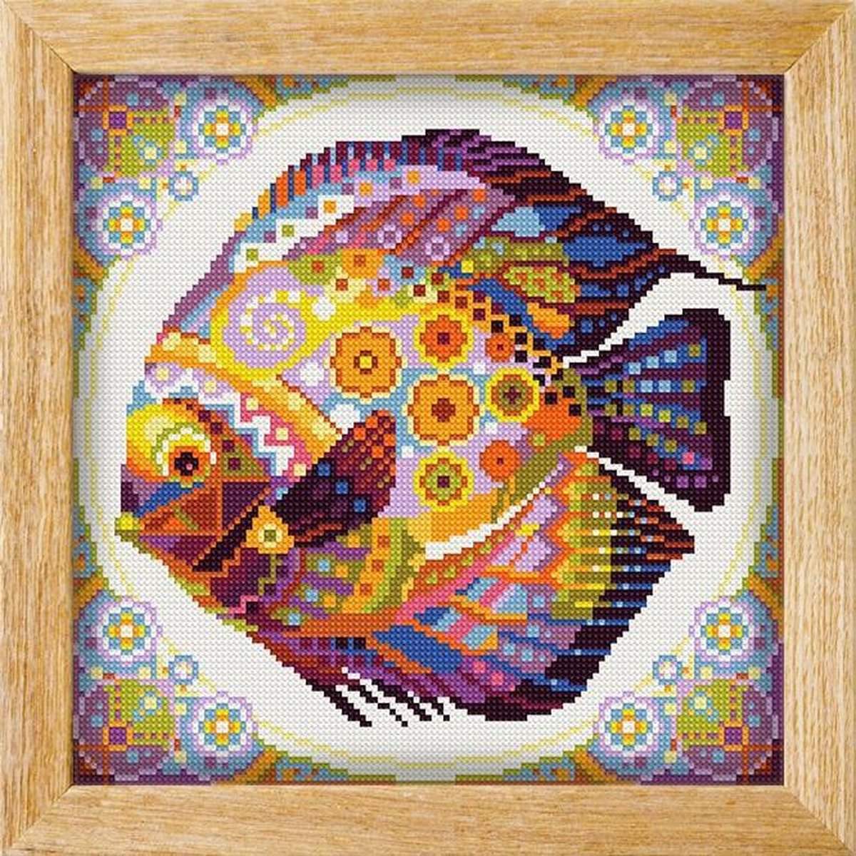 Diamond painting MANDALA Dieren VIS - awsome pattern - full diamond painting - vierkante steentjes