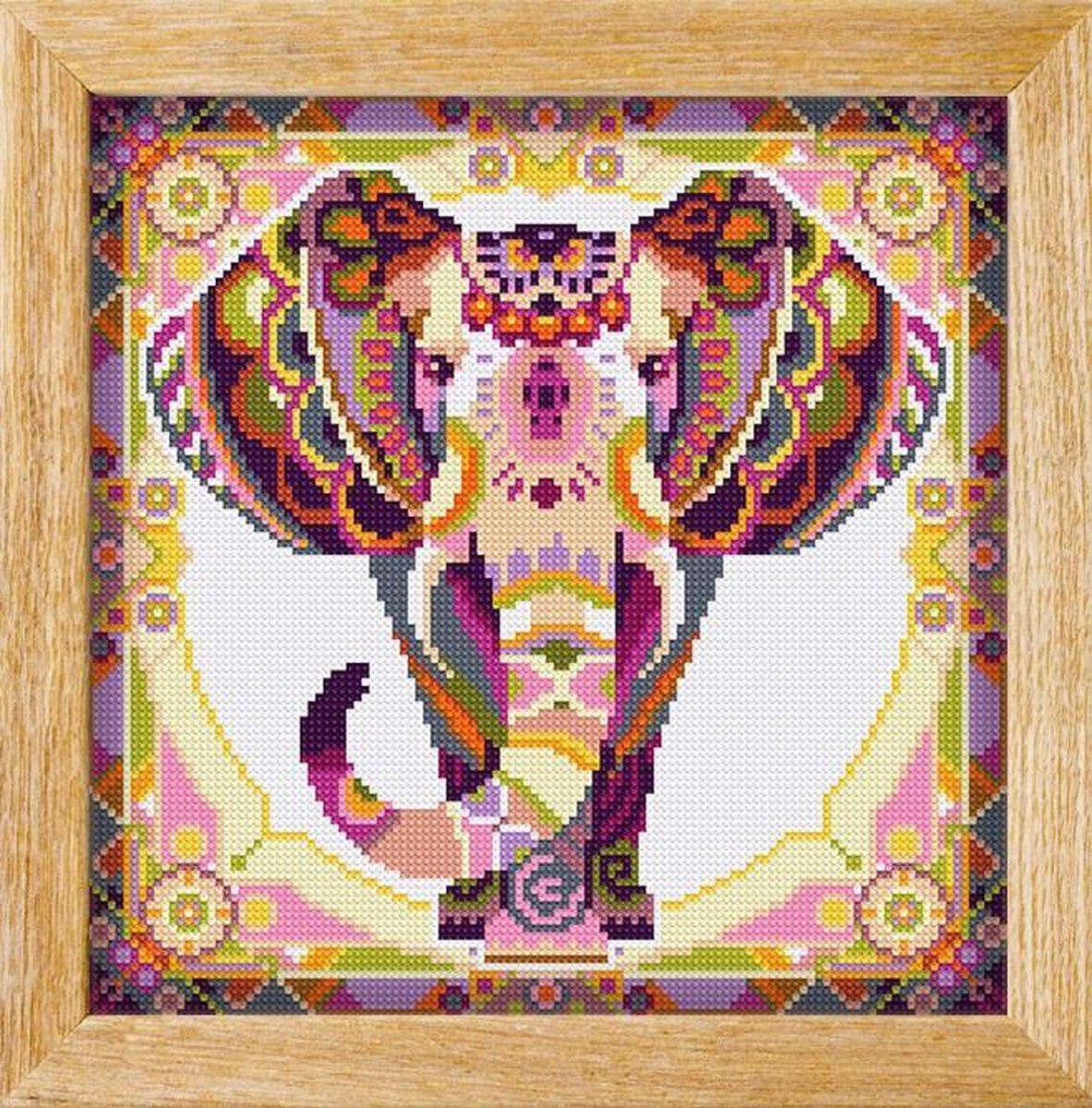 Diamond painting MANDALA OLIFANT - awsome pattern - full diamond painting - vierkante steentjes