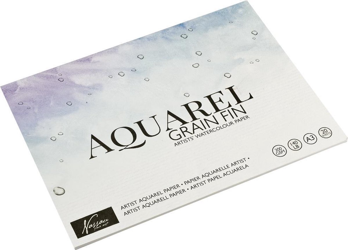 Aquarel Ecoline A3 Papier 20 Vel, 300g/m² Premium Kwaliteit