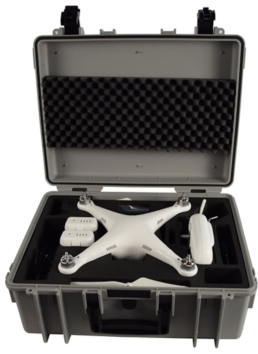 B&W Outdoor.cases Copter.case grijs wheels / hardfoam DJI Phantom 2