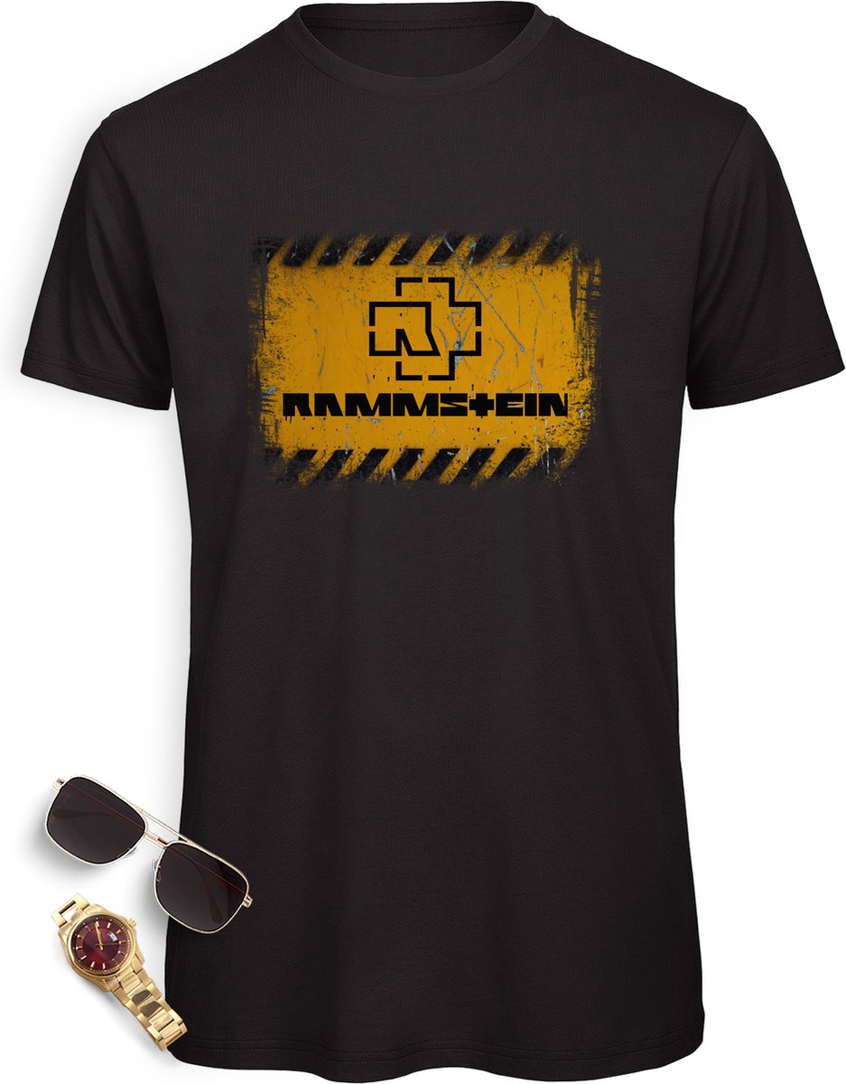 Heren t Shirt Rammstein - Mannen tShirt met  Rammstein  Print opdruk - Maten: S M L XL XXL XXXL - Shirt kleur: Zwart.