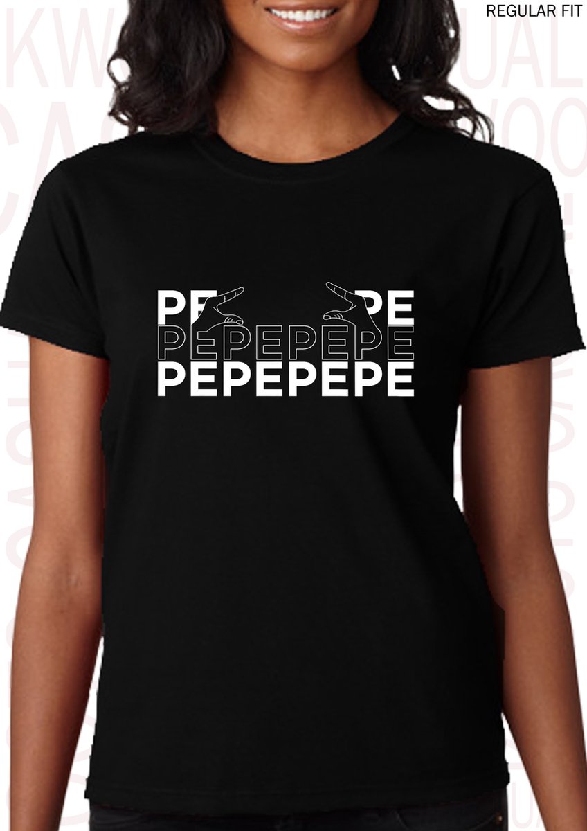 PEPEPEPE dames shirt – Maat M - Zwart - Korte mouwen - Ronde hals - Regular Fit - Grappige teksten - Quotes - Kwoots - Humor - Tekst shirt - Cadeau - TikTok - Laat ze maar praten