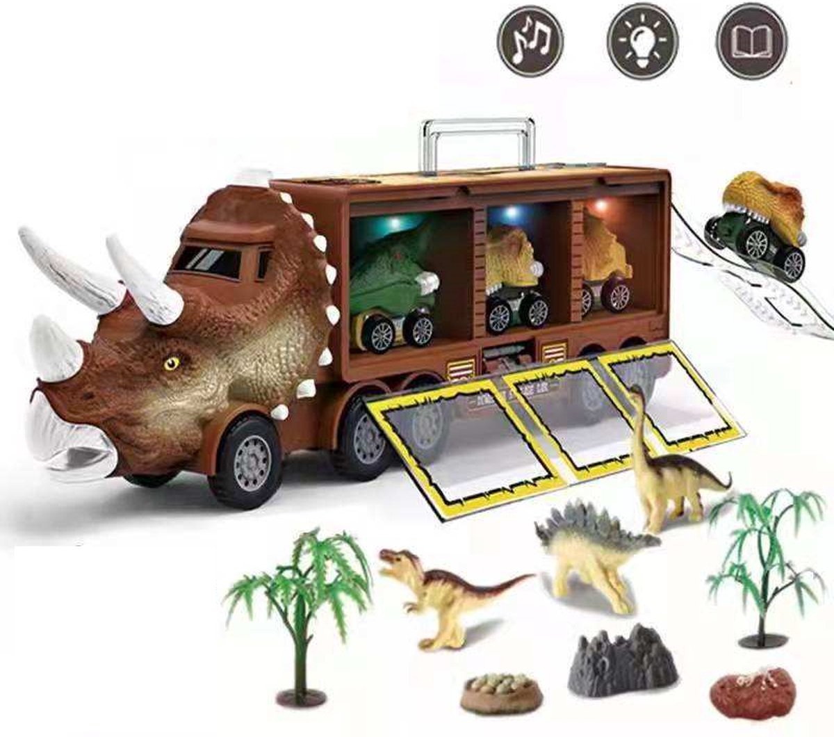 BJoy Dinosaurus Truck met Attributen Speelgoed Voertuig Rood