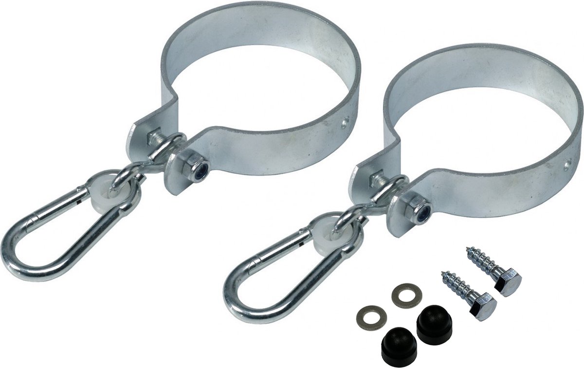 2 Stuks Schommelhaken rond met karabijnhaak Ø100 mm