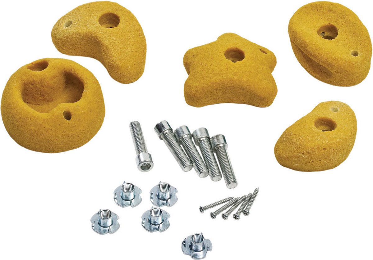 Klimstenen Medium set van 5 stuks Geel Openbaar