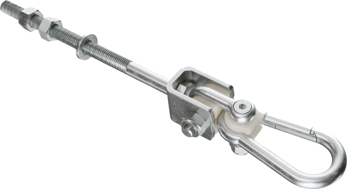 Trillingsdempende   met karabijnhaak verzinkt M12 (200 mm) (1 stuk)