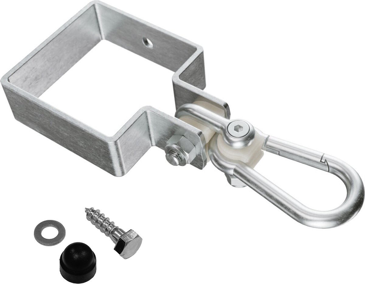 Trillingsdempende   vierkant met karabijnhaak 90mm (1 stuk)
