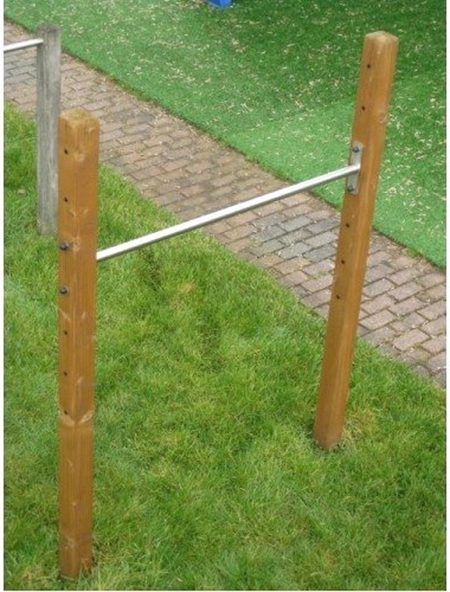 Duikelstang Verstelbaar 120cm met verduurzaamd houten Palen Mono