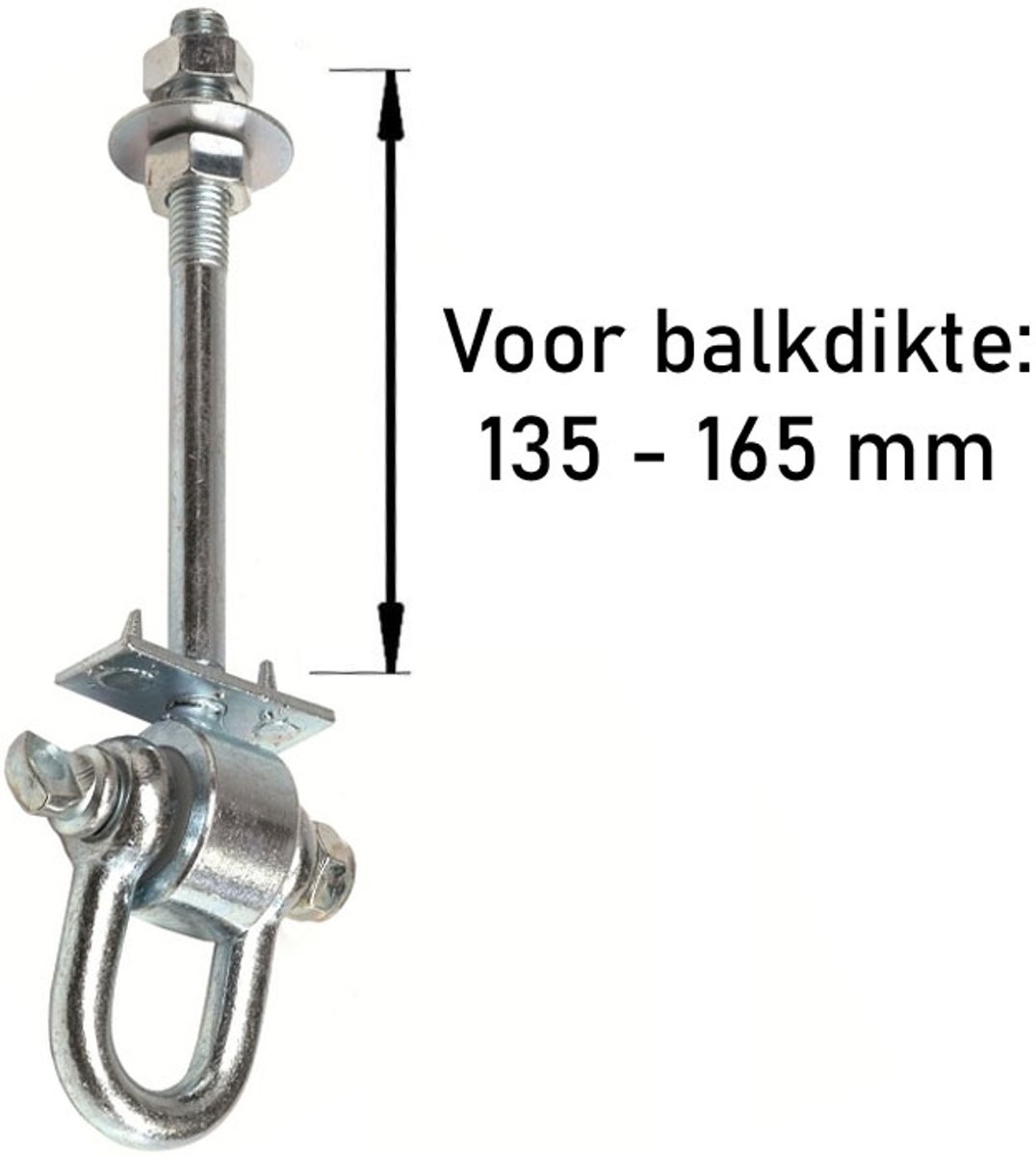   met Gelagerde Harpsluiting M12 (190mm) (1 stuk) (1 stuk)