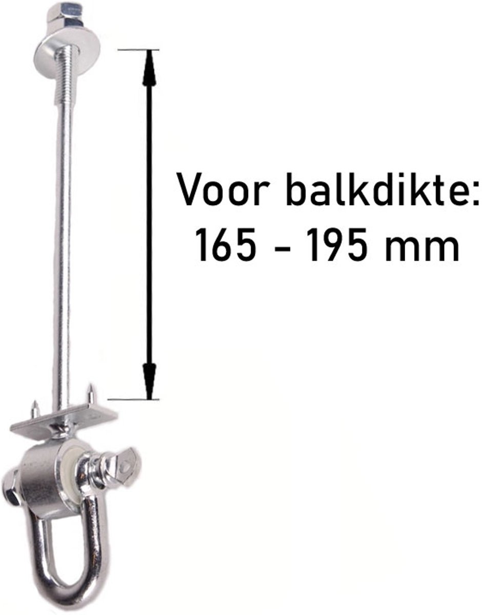   met Gelagerde Harpsluiting M12 (220mm) (1 stuk) (1 stuk)