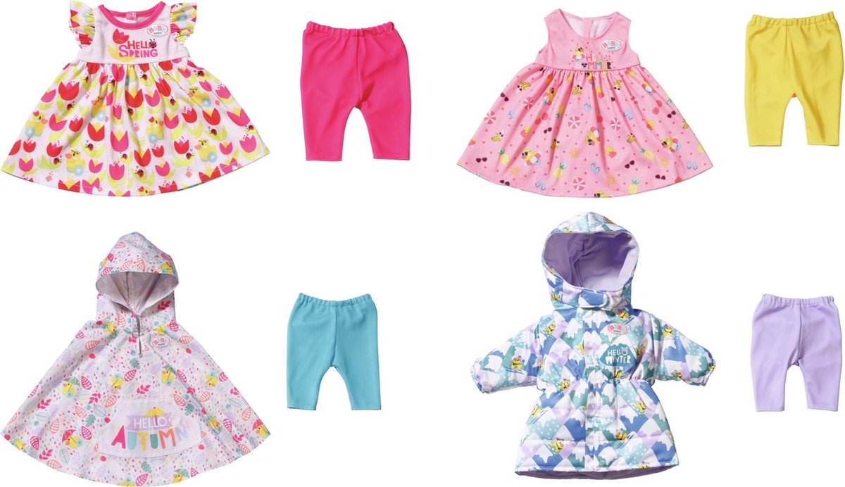   4 Seizoenen-outfitset -  set 43 cm