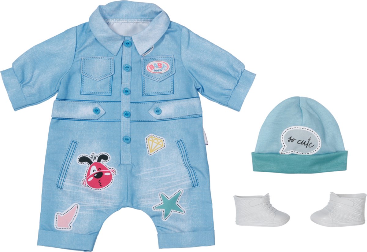 BABY born Deluxe Jeans Overall - Poppenkleding 43 cm